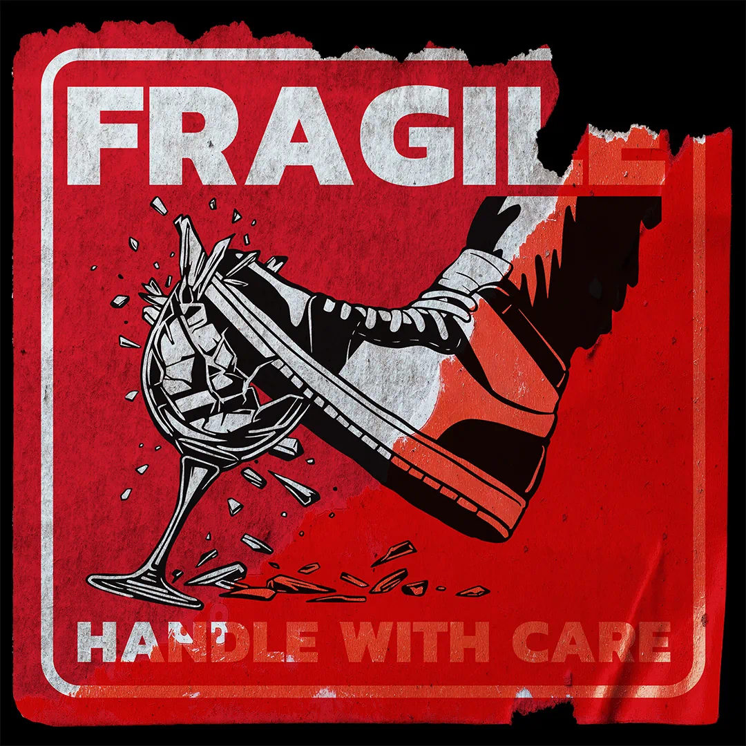 Fragile package label